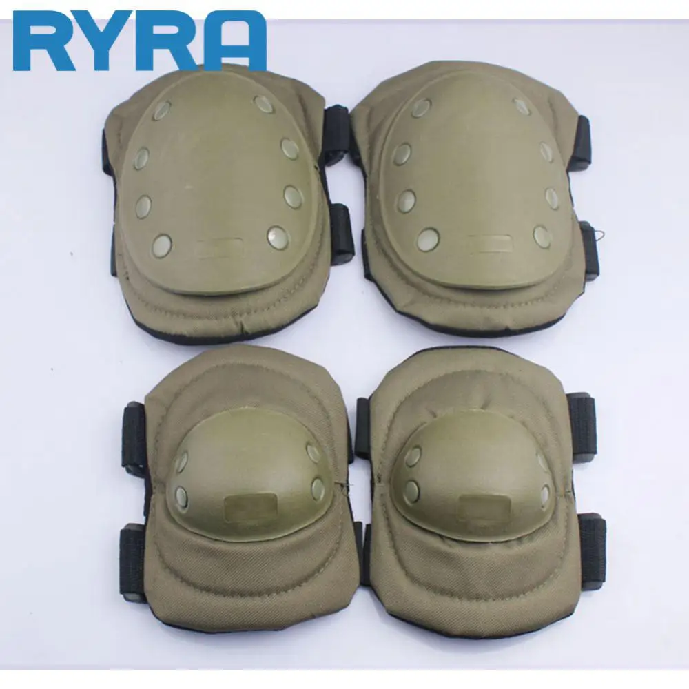 

Knee Pads Safe Cs Tactical Knee Guard Currency High Quality Cs Riding Pulley Protective Knee Brace Four Piece Elbow Guard