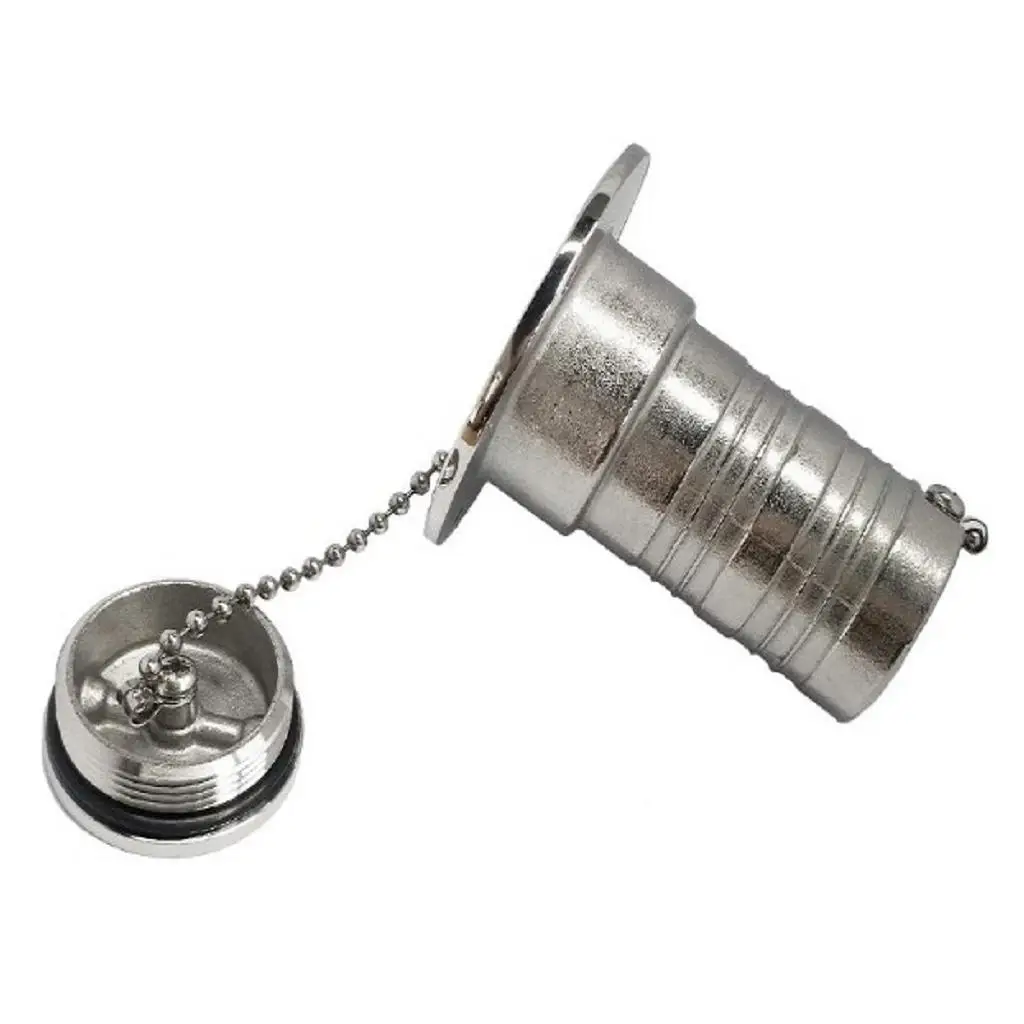 

Ø 38mm Stainless Steel Filler Neck Water Deck Filler with Tank Cap for Boat,
