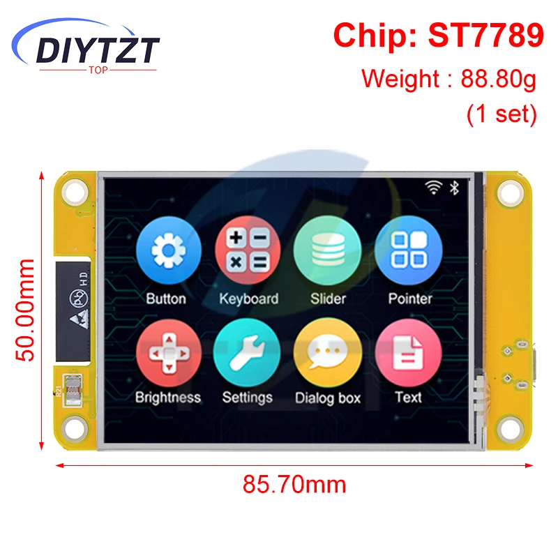 DIYTZT ESP32 LVGL WIFI и Bluetooth макетная плата 2 8-дюймовый ЖК-модуль TFT 240*320 умный экран с