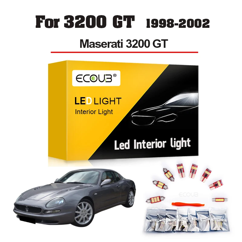 

Комплект светодисветильник для салона, 9 шт., для 3200 GT Maserati 1998 1999 2000 2001 2002