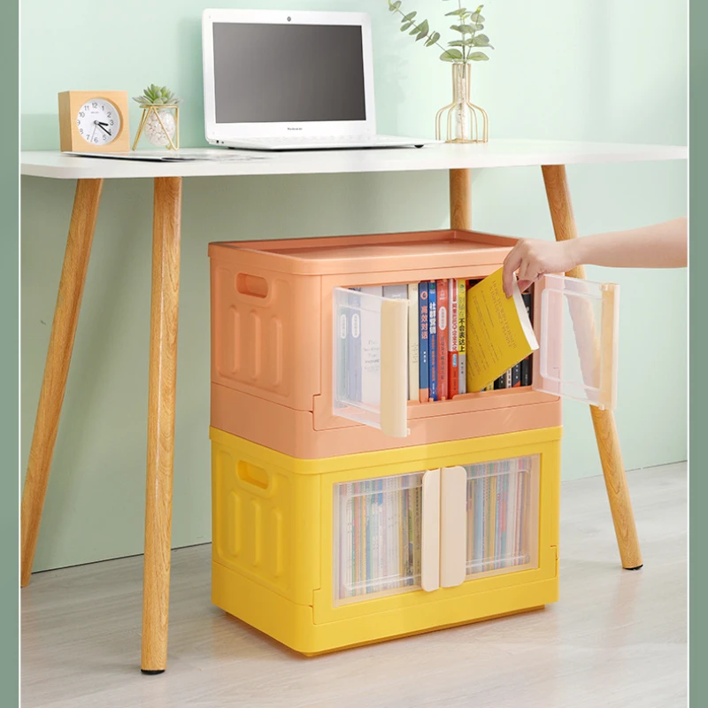

Children Toys Storage Boxes Multifunction Clothes Organizer Visual Transparent Desk Organizer Folding Design Storage Case