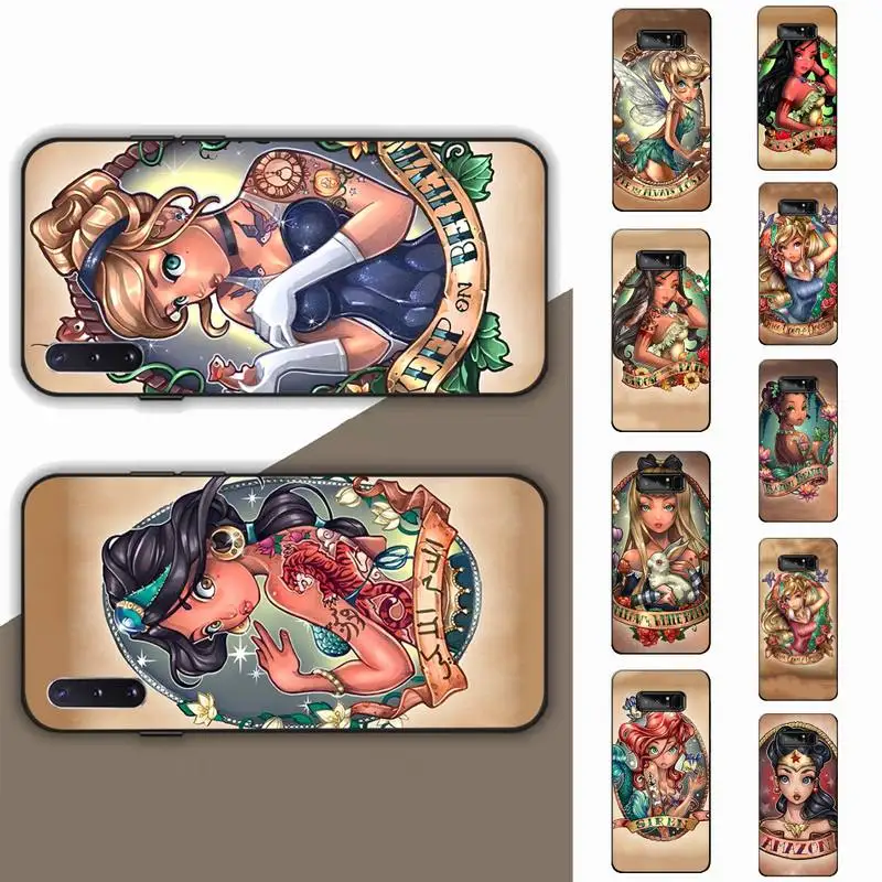 

Disney Princess Phone Case for Samsung Note 5 7 8 9 10 20 pro plus lite ultra A21 12 72
