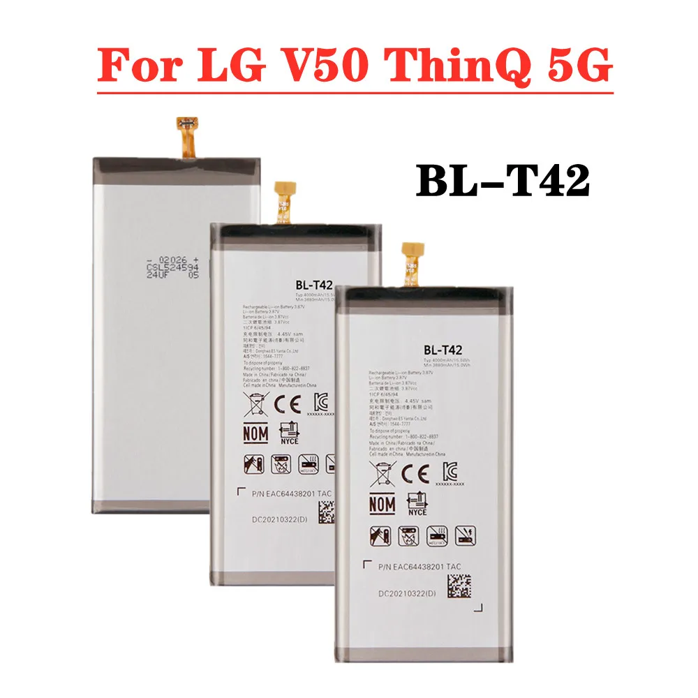 Высококачественный аккумулятор BLT42 BL-T42 для LG V50 ThinQ 5G V500N V500EM V500XM 4000 мАч, запасной аккумулятор для телефона