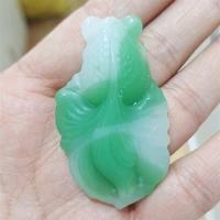 hot selling natural handcarve jade goldfish necklace pendant fashion jewelry accessories men women luck gifts