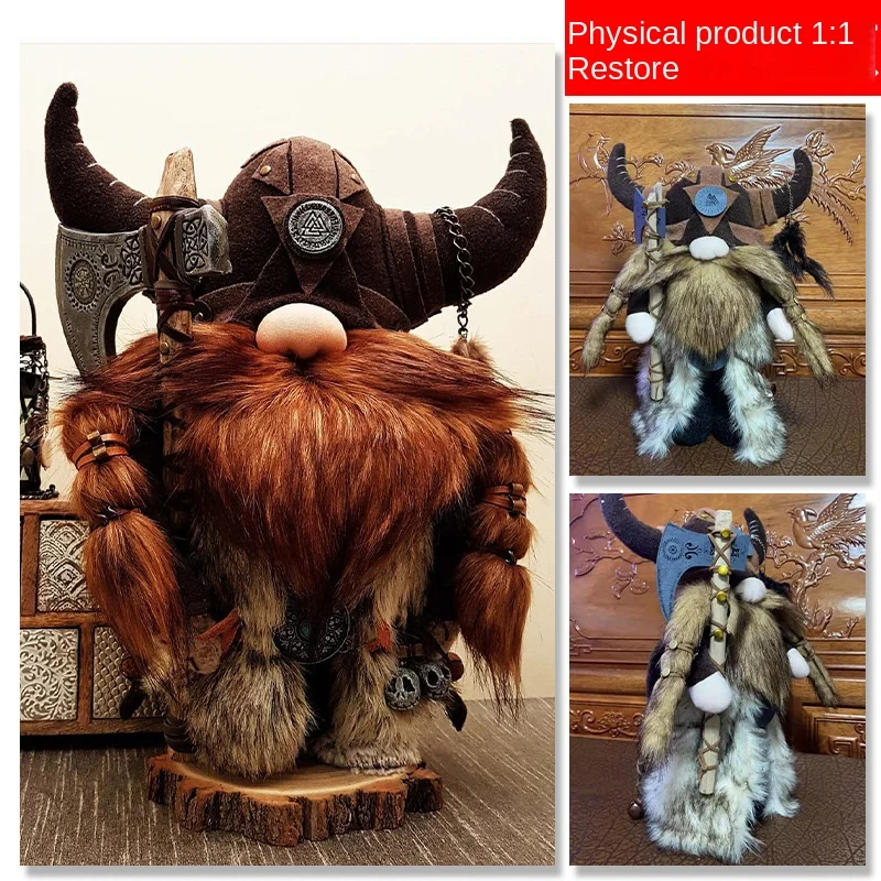 

1:1 Viking Warrior Gnome Decorative Ornament Gladiator Gnome Doll Suitable For Birthday Gift Home Decoration Crafts