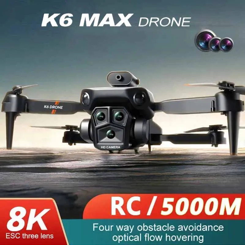 

Мини-Квадрокоптер K6 Max 8K с GPS и широкоугольной оптической камерой