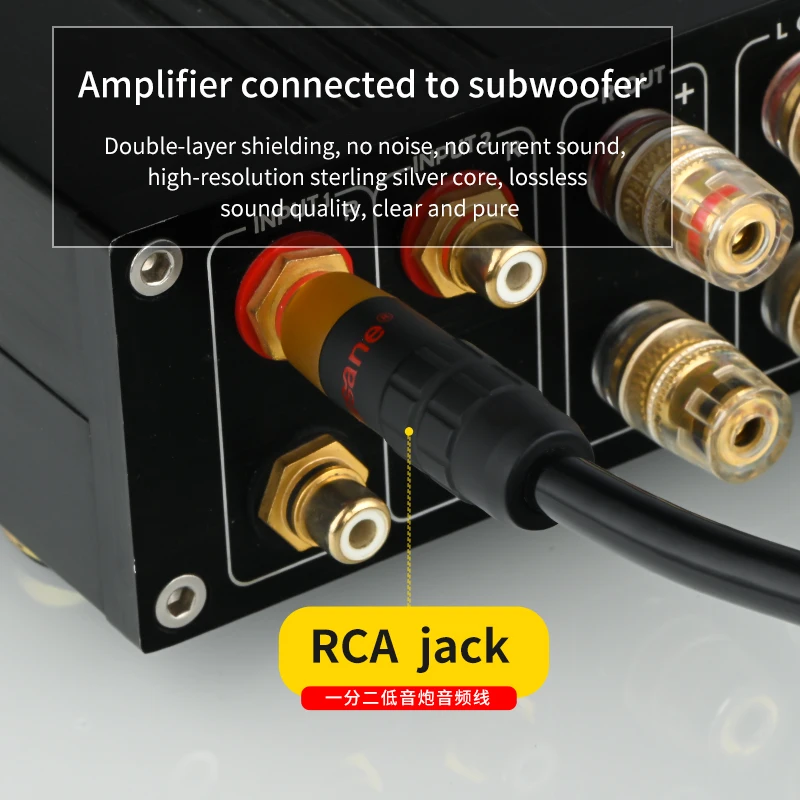 Высококачественный Hi-Fi кабель rca к 2rca высококачественный переходник с сабвуфером
