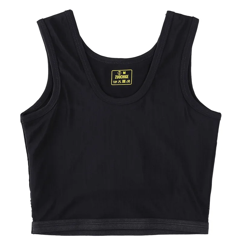 HaleyChan Ice Silk Half Length Pullover Chest Binder Without Clip Corset for Women Tomboy Trans Lesbian Transgender Ftm Crop Top