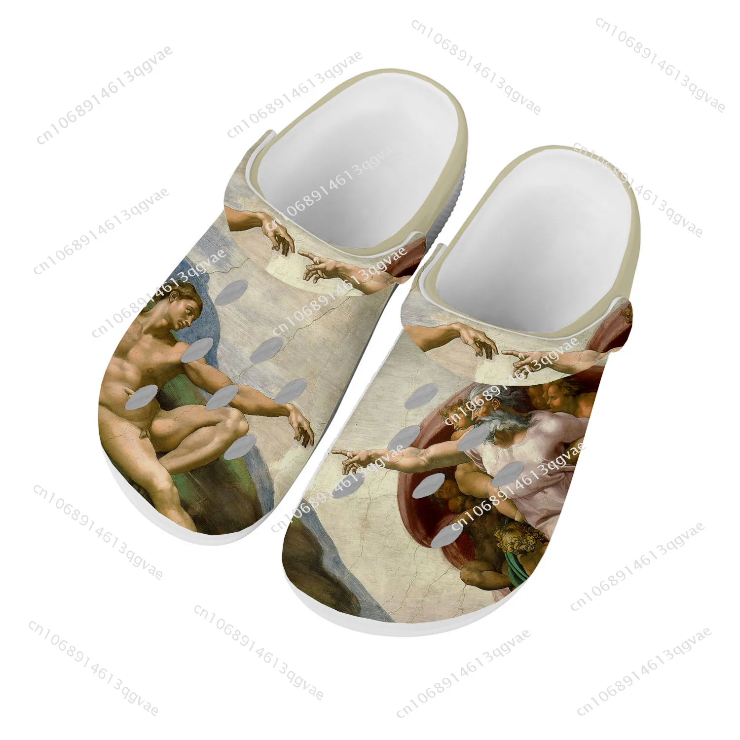 

The Creation of Adam Home Clog Mens Women Youth Boy Girl Sandals Shoes Garden Custom Made Breathable Shoe Beach Hole Slippers