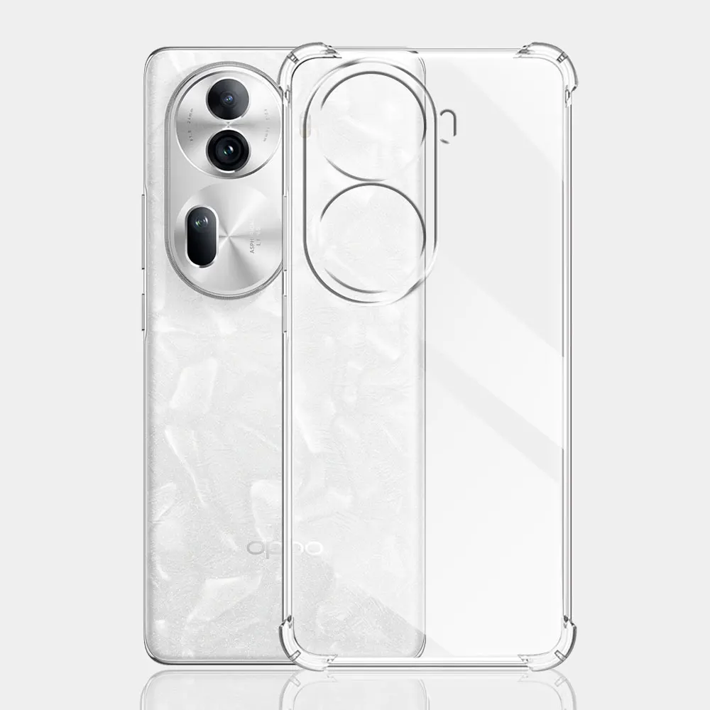 Прозрачный противоударный силиконовый мягкий защитный чехол для OPPO Reno11 Pro 5G CPH2607