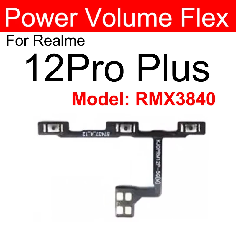 Для Realme 12 Pro 12Pro+ Plus 12X 12Lite 4G 5G Кнопки включения и выключения питания Voulme Гибкий