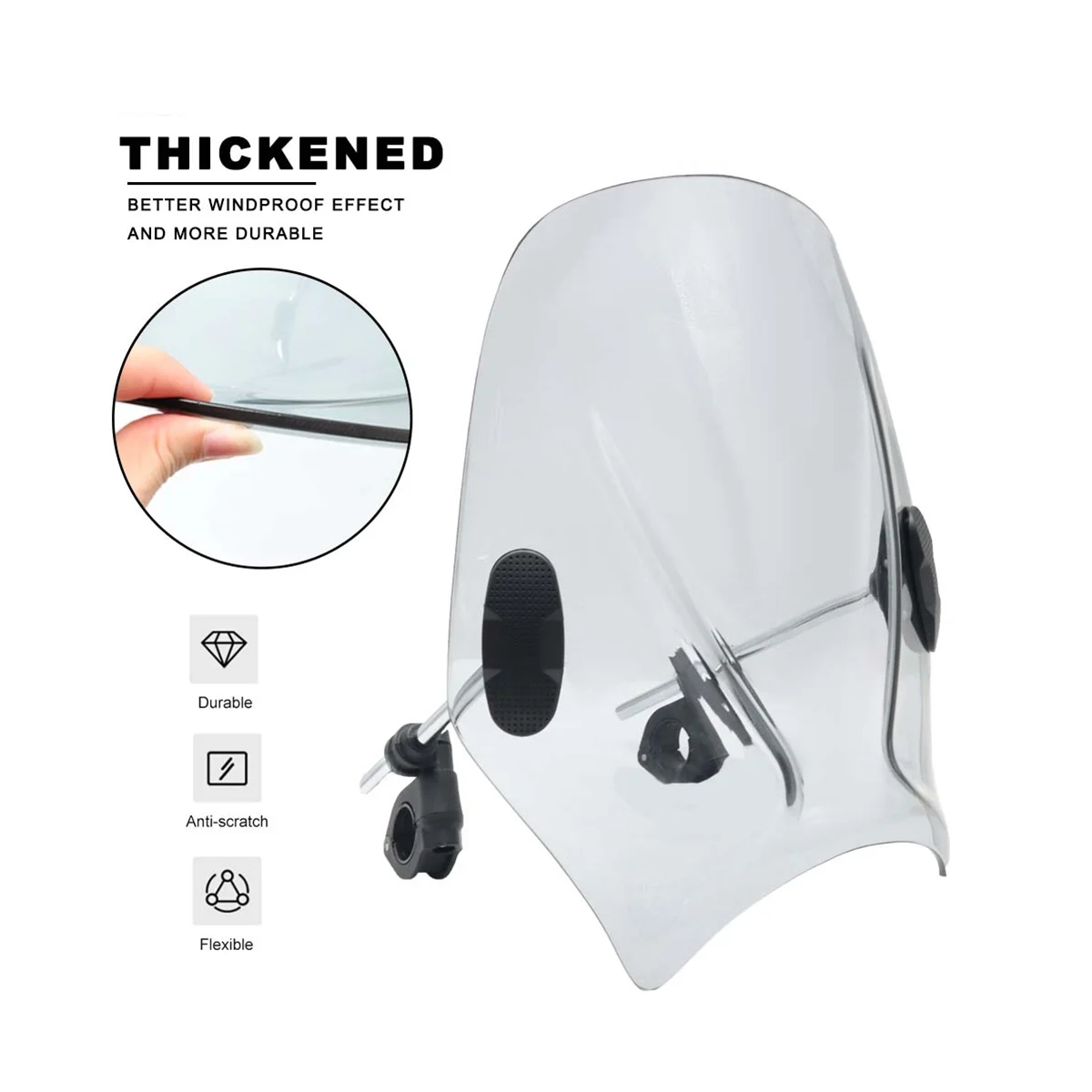 

Motorcycle Windshield Wind Screen Shield Deflector Protector Cover for Keeway Superlight 125 / 150 / 200(Gray)