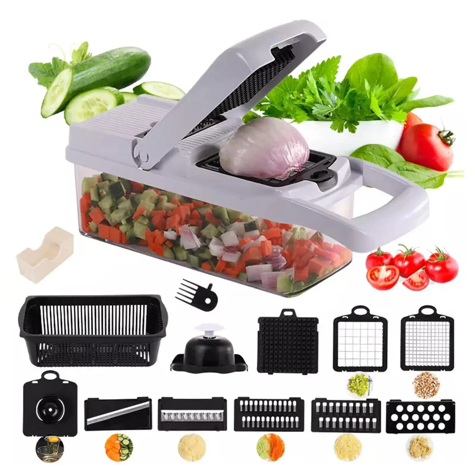 

Multifunctional Vegetable Cutter Grater Shredders Slicer Basket Fruit With With Potato Basket Potato Chopper Fruit Chopper N8N3