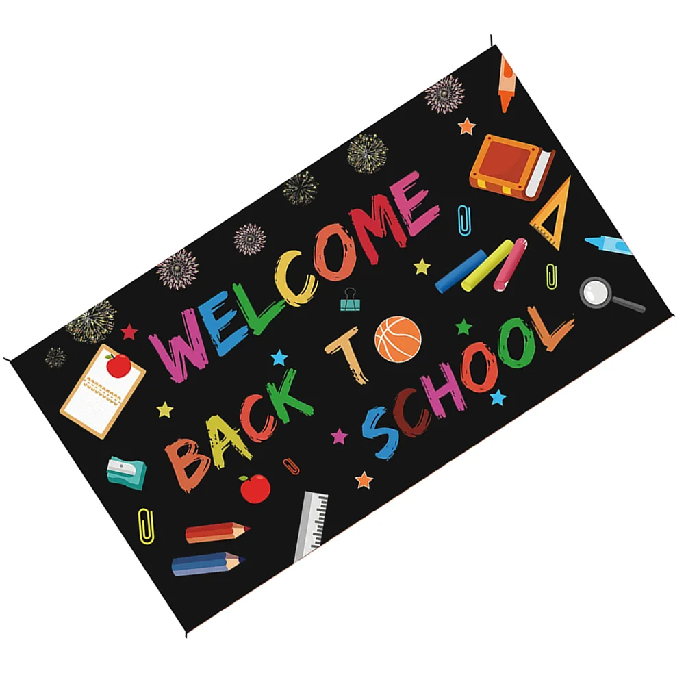 

1 Pc Welcome Back To School Backdrop Classroom Scene Layout Props Back To School Hanging Drop for School Party