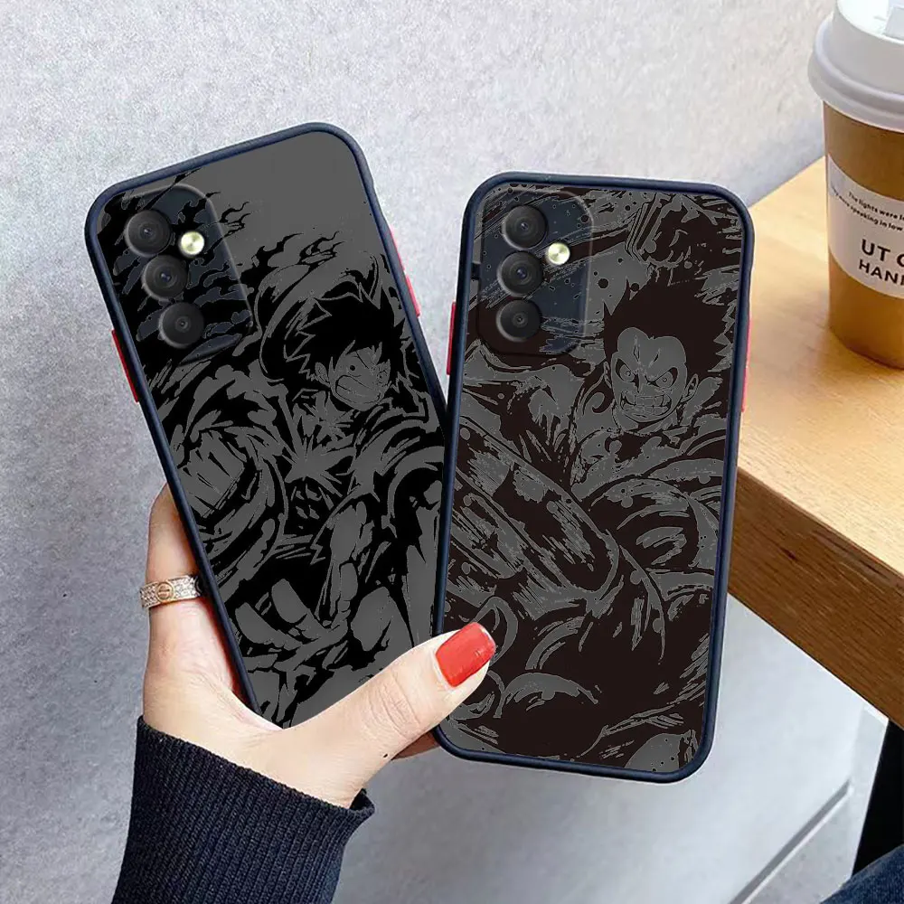 Матовый чехол для Samsung Galaxy M62 M53 M52 M51 M33 M32 M31 M30S M23 M20 M10 5G J8 J7 J6 J5 J4 черный с аниме O-one