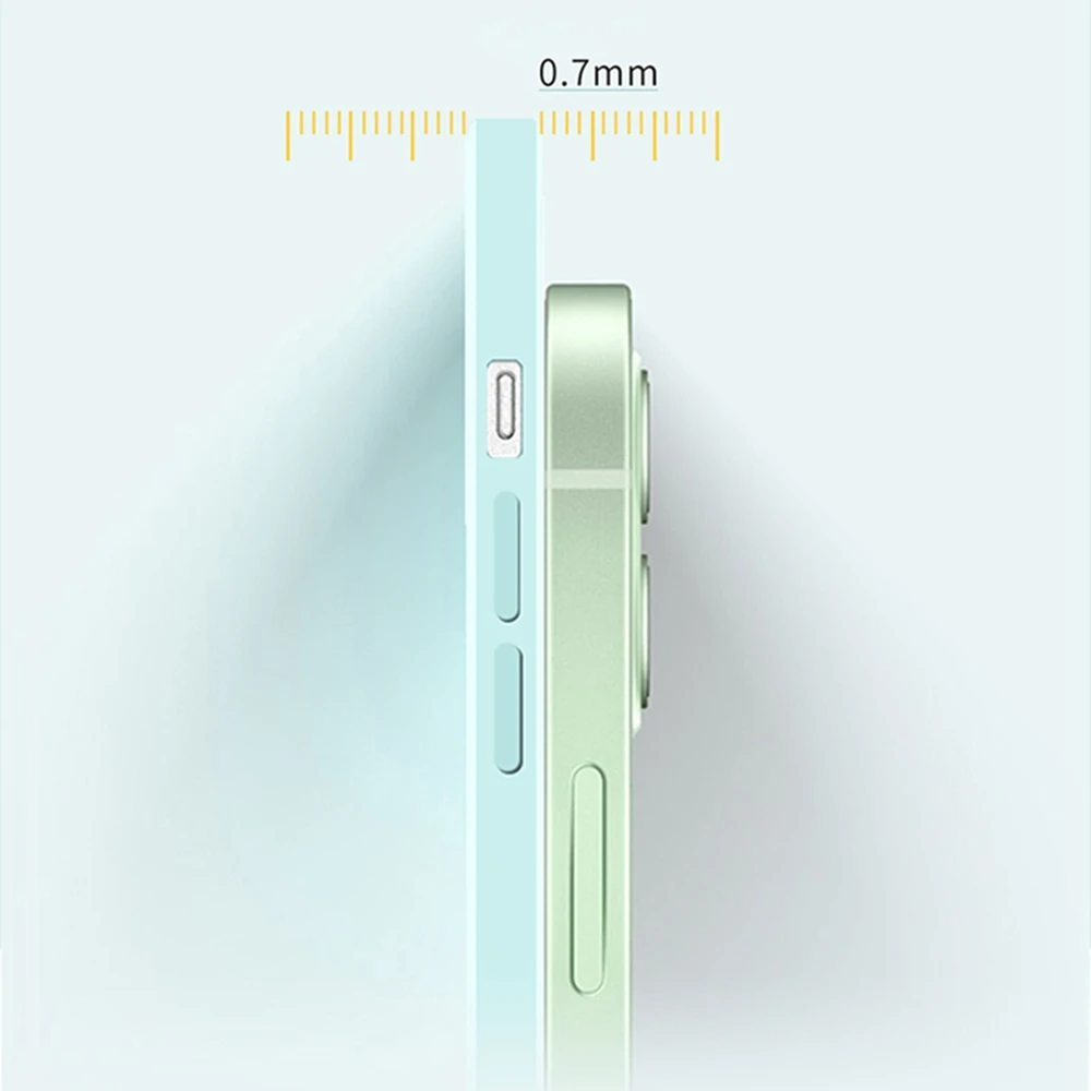 Luxury Square Liquid Silicone Phone Case For iPhone 12 13 11 Pro Max Mini X XR XS Max 7 8 6 6s Plus SE 202 Shockproof Soft Cover