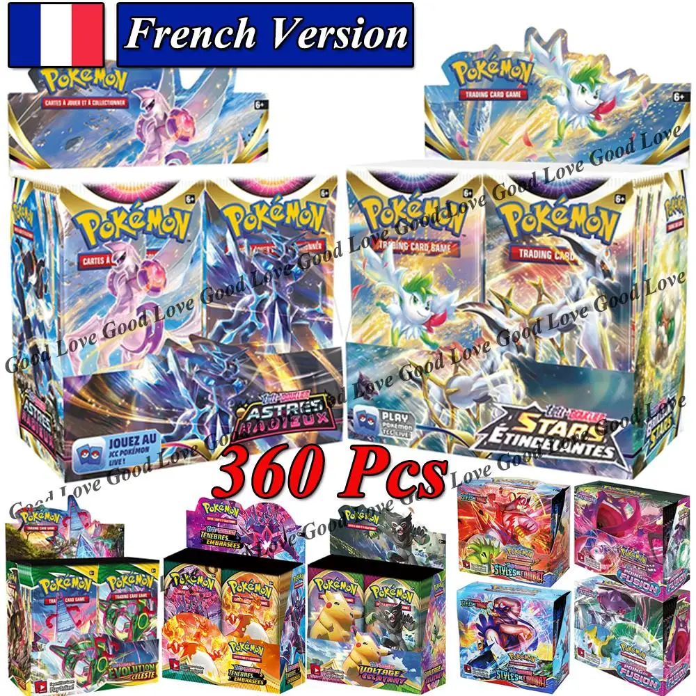 

Newest Pokemon Cards French Pokemon Brilliant Stars Booster Box Dark Ablaze Fusion Trading Card Game Collection Cards Toy