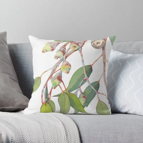 

Australian Native Eucalyptus Tree Branch Printing Throw Pillow Cover Car Square Office Throw Fashion Waist Pillows not include
