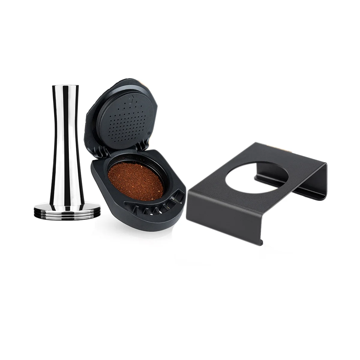 

Для многоразового адаптера кофейного порошка фильтр с алюминиевым держателем Корзина Аксессуары для кофеварки