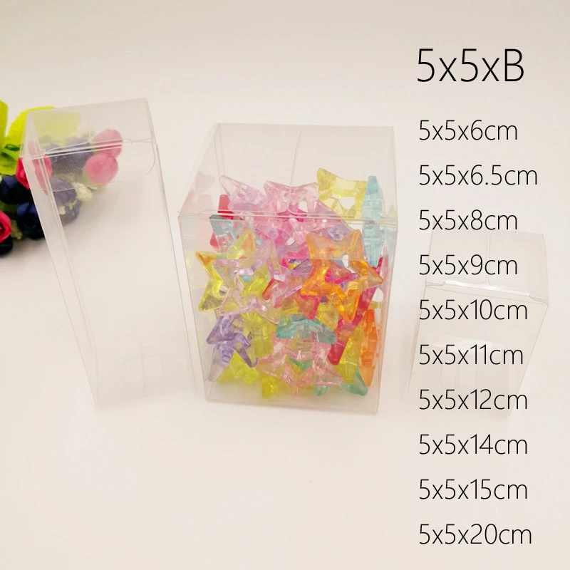 100 шт., прозрачная пластиковая коробка для конфет, 5 Х5 хb