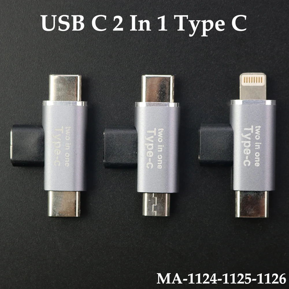 Разъем 2 в 1 Type C для Iphone 12 11 Xiaomi Samsung S21 S20 адаптер OTG USB Женский конвертер Micro Type-C |