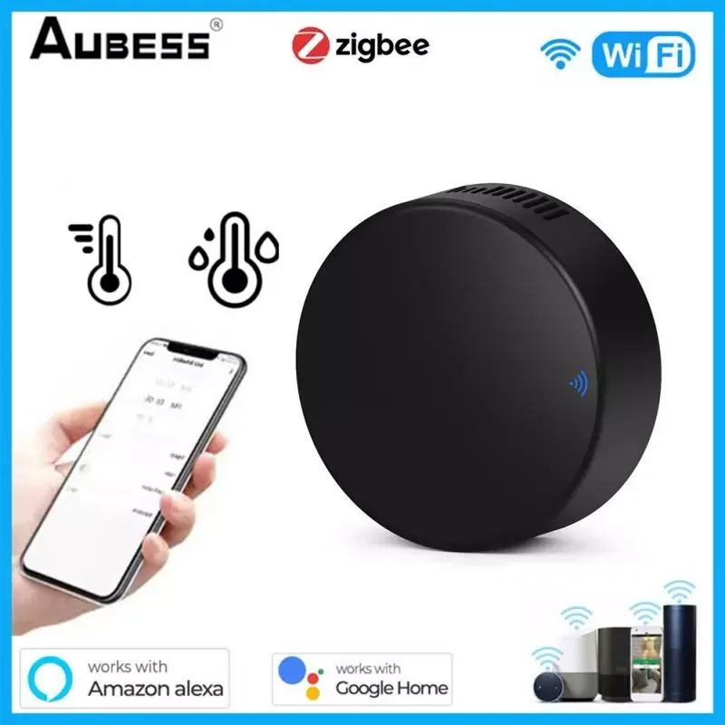 

WiFi Remote Controller Temperature And Humidity Sensor /Smart Life App Voice Control Work With Alexa Home