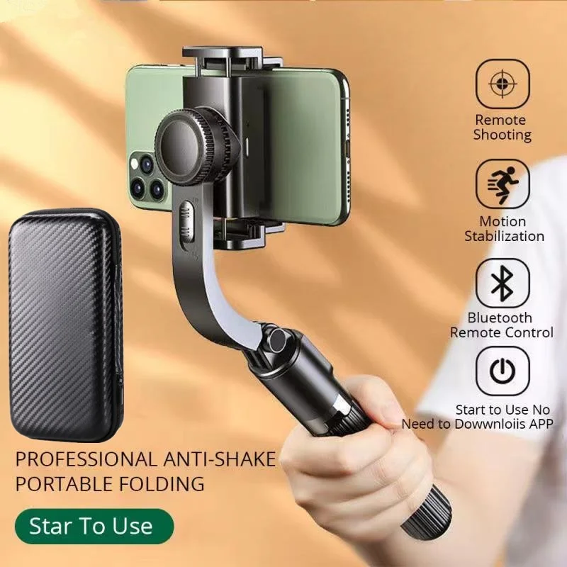

S1 Handheld Gimbal Stabilizer Anti-Shak Selfie Stick 360 Rotate Foldable Tripod Wireless Controller For Phone Youtube Video Vlog