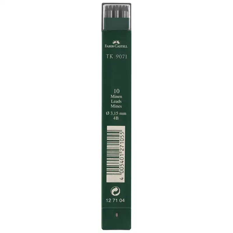 Грифели для цанговых карандашей Faber Castell &quotTK 9071&quot 10шт. 3 15мм 4B (арт.