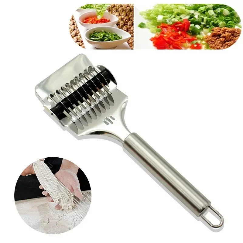 

2023New Pressing Machine Non-slip Handle Kitchen Gadgets Spaetzle Makers Noodles Cut Knife 1PC Manual Section Shallot Cutter