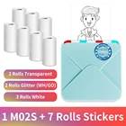 Фотопринтер Phomemo M02S, 300 точекдюйм, 53 мм, термобумага сделай сам, художественный декор, машина для этикеток 1525 мм, беспроводной карманный мини-принтер для телефона,фотопринтер