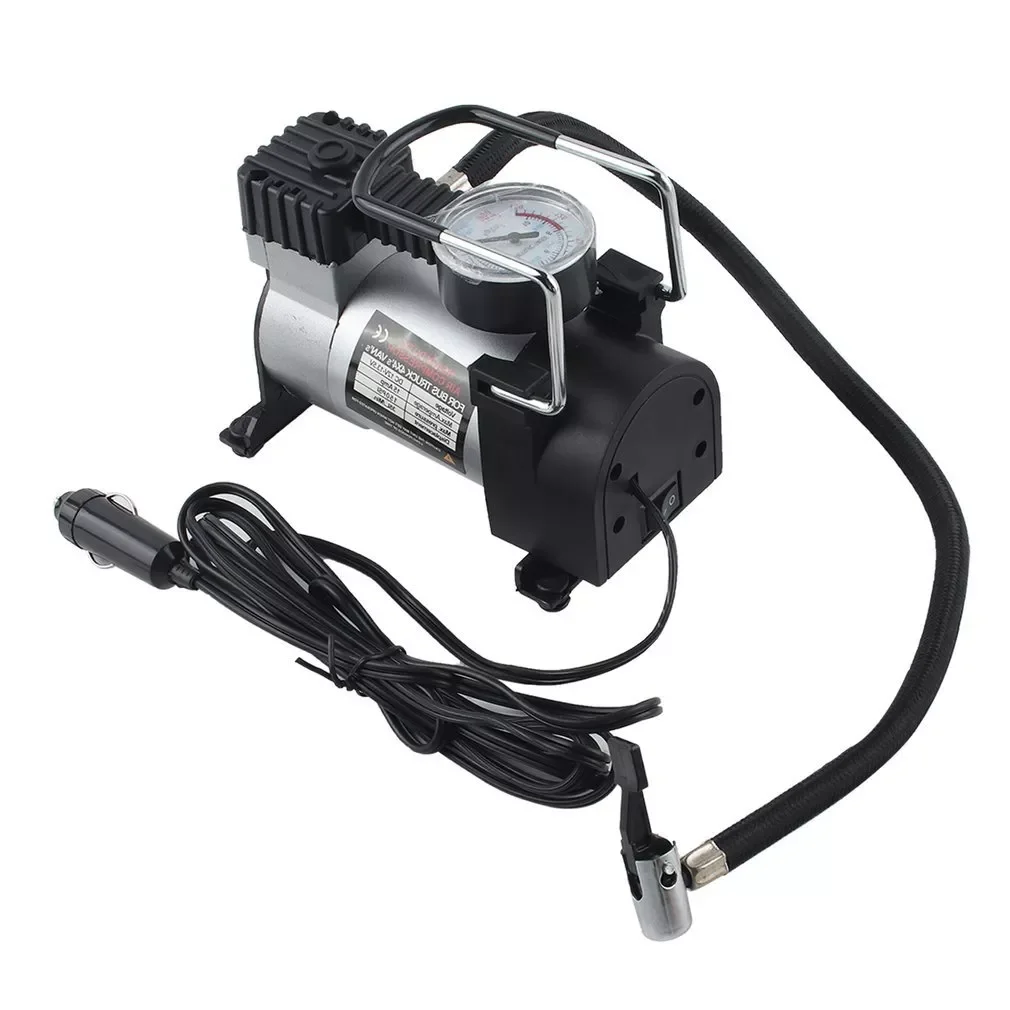 

2018 Portable 80PSI Super Flow DC 12V Metal Air Compressor Tyre Inflator Car Air Pump Vehicle Pump Electric Pressure Gauge