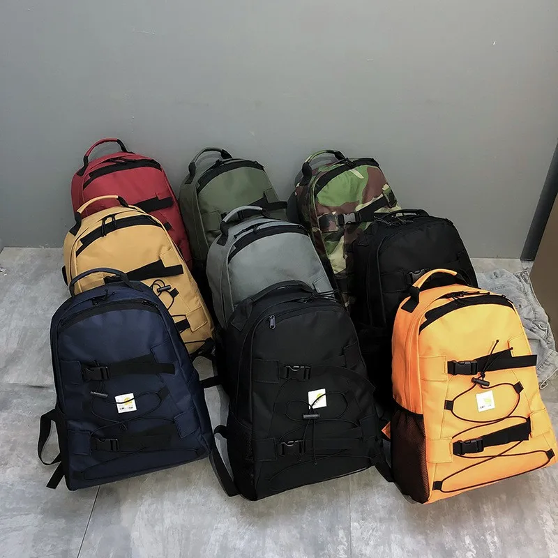 

KPOP Fashion Big Capacity Backpack for Men Women Travel Camping Ipad Phone Book Cup Storage Shouder Bags Student Office Supplies