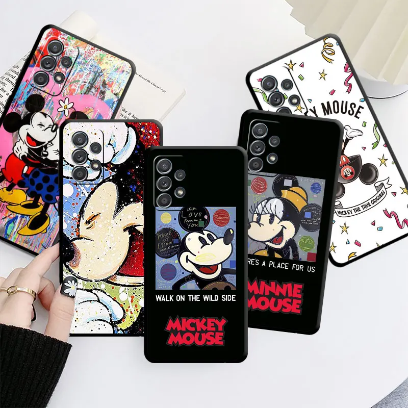 

Cute Cartoon Mickey Mouse Case For Samsung Galaxy A52 A53 A12 A13 A32 A71 A33 A13 A51 A23 A32 A31 A22 A03 A02s Soft Phone Fundas