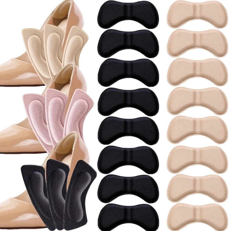 10 Styles Heel Insoles Patch Women Men Anti-wear Cushion Pads for Shoes High Heel Feet Care Adjust Sizing Adhesive Sponge Insole