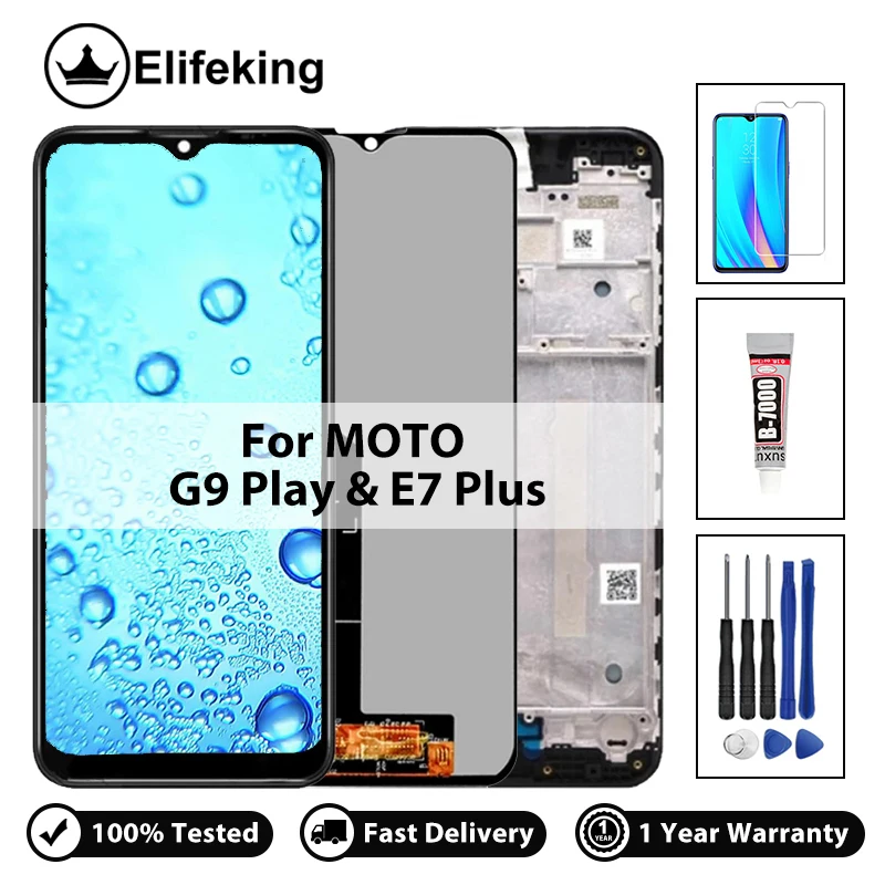 

ЖК-дисплей для Motorola Moto G9 Play / E7 Plus, сенсорный экран, дигитайзер, запасная деталь в сборе для XT2083 / XT2081