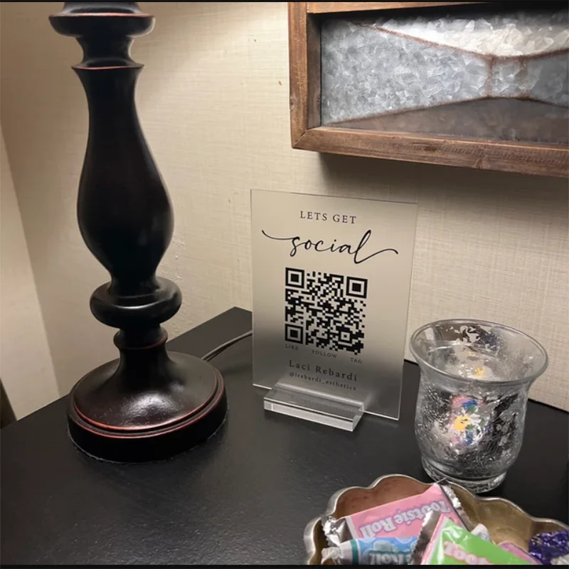 Фото QR-код,Обзор орального нотимедиа, Знак бизнеса, Возможен Review, Facebook Обзор Google, Табличка отображения кода QR, Сканирование к оплате №4