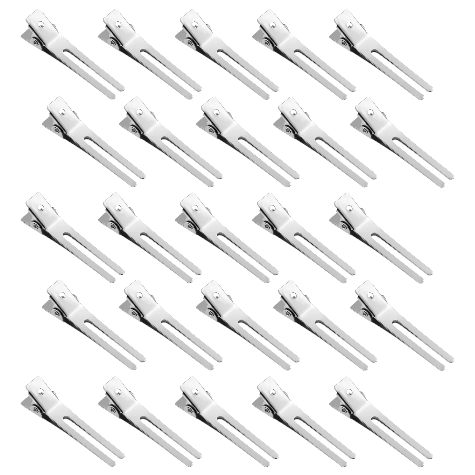 

50pcs Thicken Double Prong Durable Hair Alligators Styling Clips Hair Clamps for Home Salon