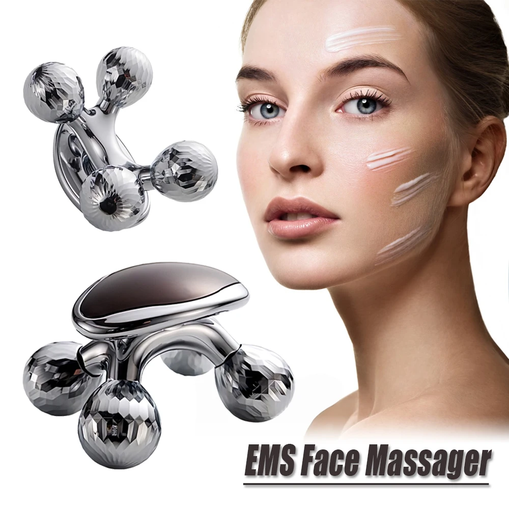 

4D Micro Current Roller Massager for Body Face Ems Massage Skin Lifting Rotate Anti-Cellulite Body Kneading Wrinkle Removal