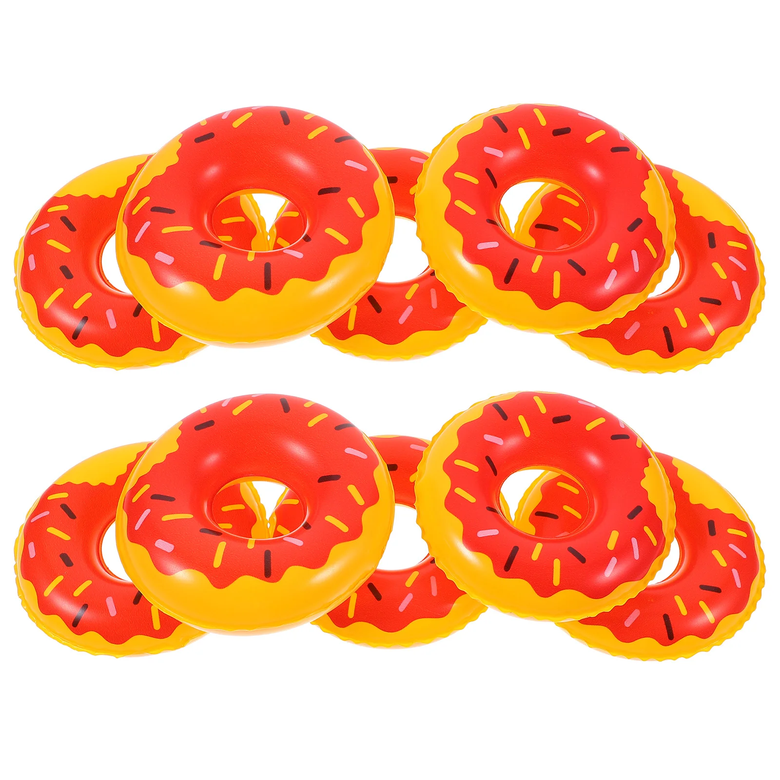 

Mini Swimming Ring Donut Pool Inflatable Floats Doughnut Swimming Rings Inflatable Cup Coasters Inflatable Tubes Floaties Summer