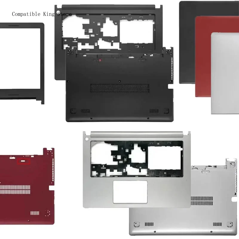 Фото Новая крышка/панель для ноутбуков Lenovo IdeaPad S400 S410 S405 S435 S436: задняя/передняя панель LCD, петли, подставка для рук, нижний корпус (без тачпада) №1