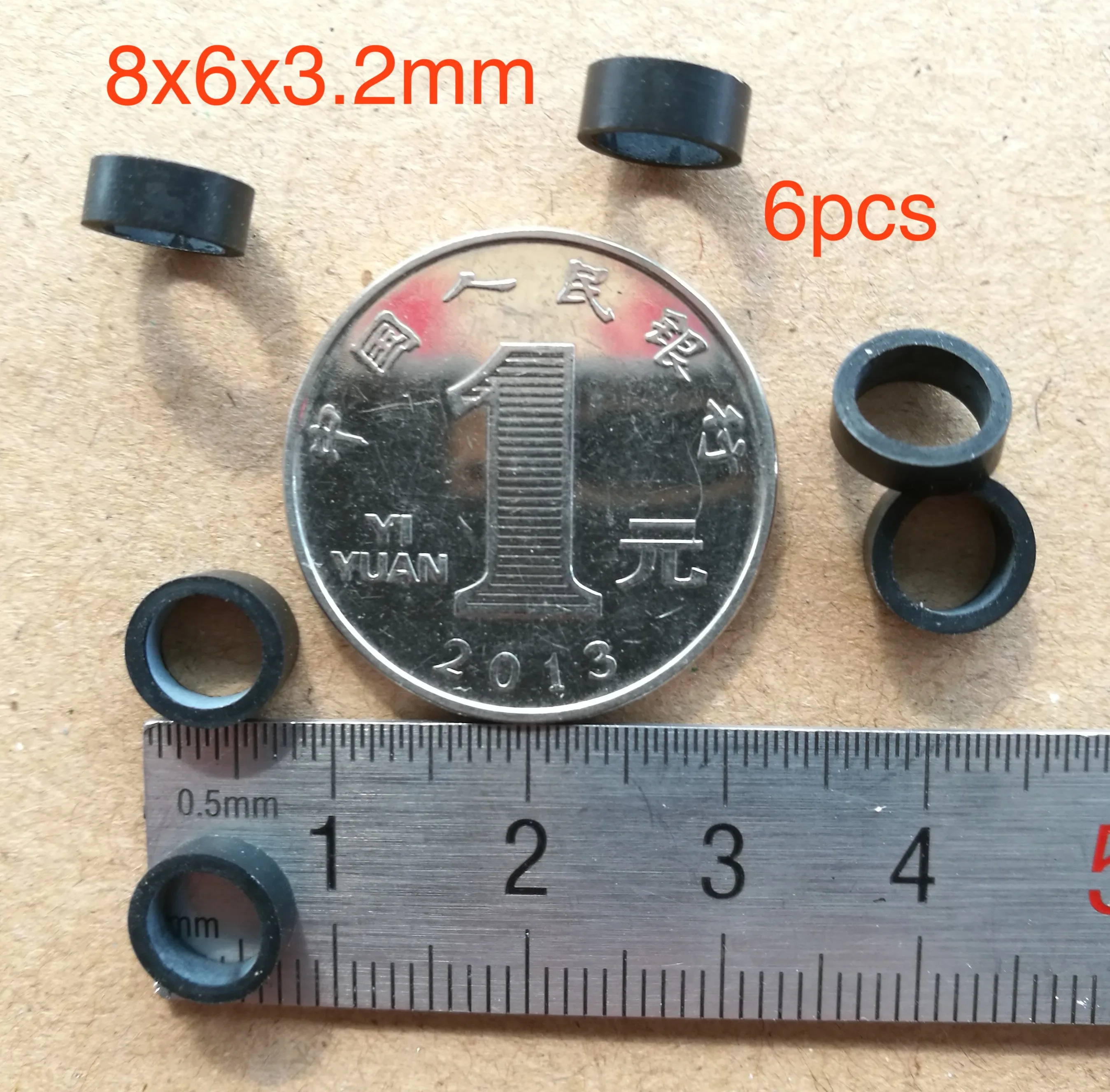 

6pcs 8x6x3.2mm ring rubber sleeve wheel absorb damping for walkman tape recorder cassette deck audio player