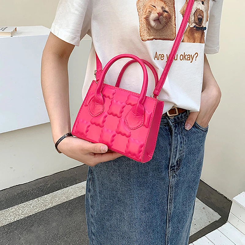 

Biscuit Embossing Crossbody Bag for Women Fashion PU Leather Travel Ladies Solid Shoulder Female Bag Brand Designer Handbags
