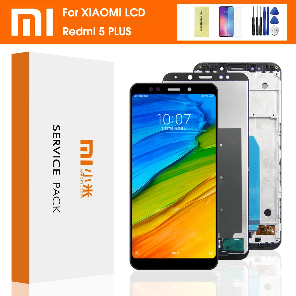 

Original For Xiaomi Redmi 5 Plus LCD Display Touch Screen For Redmi 5 Plus LCD Digitizer With Frame Replacement Repair