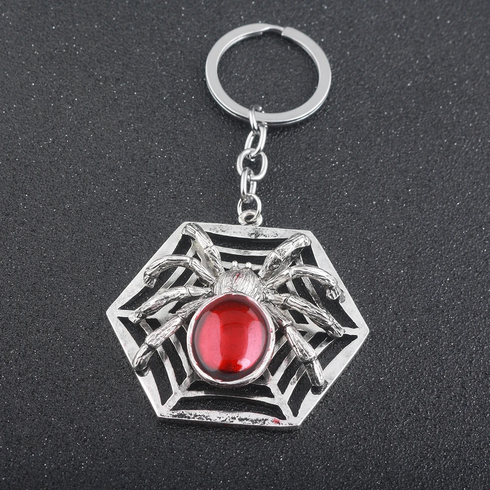 Модный Брелок С Рубином И Пауком Волшебный Реквизит Унисекс Металлический Для