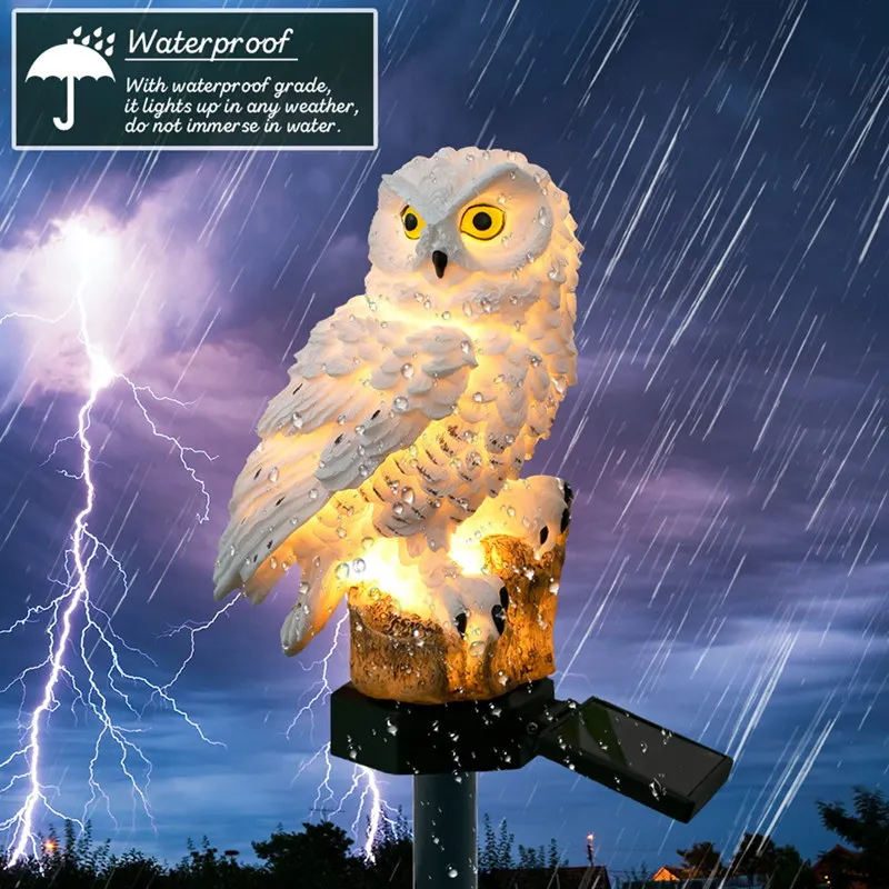 

Led Solar Power Outdoor Garden Waterproof Owl Stake Lawn Light Exterior Night Lights Owl Shape Solar Powered Energia Lamp