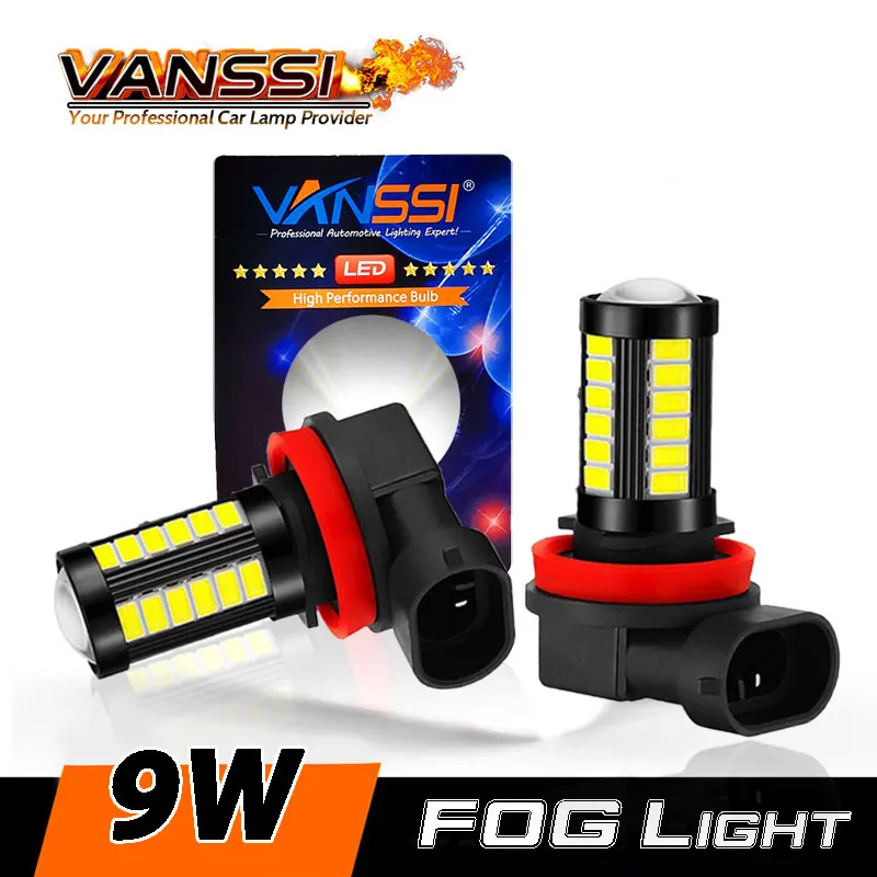 VANSSI 6G33 супер яркие 1300lm H8 H11 H16 светодиодный противотуманные светильник ры 9006 HB4/9140