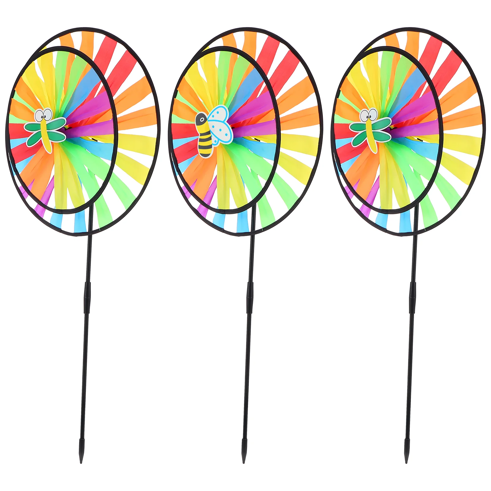 

Double Cloth Windmill Kid Pinwheel Outdoor Toy Garden Ornament Adornment Funny Colorful Decor Decoration Toys