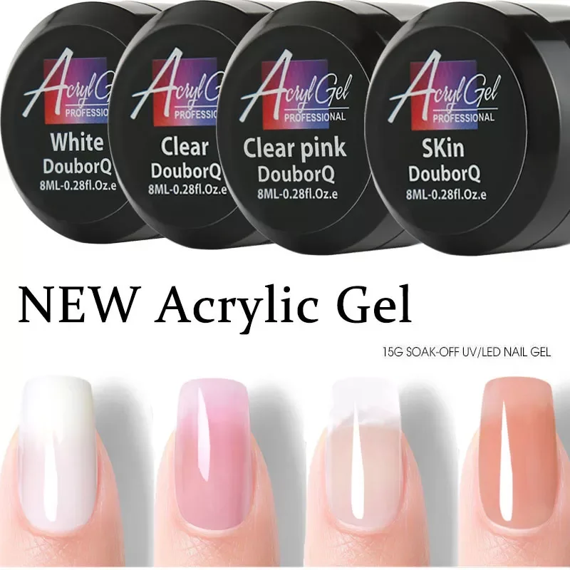 

NEW Box Polygels For Nail Extension Quick Building Gel 4 Colors Acrylic Nail Art Crystal UV Resin Builder Poly Nail Gel