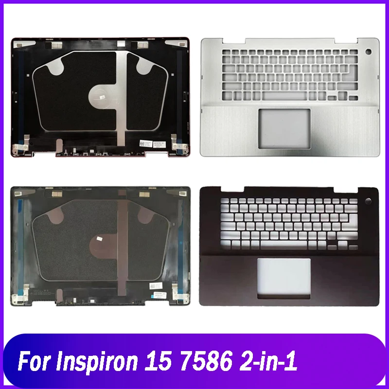 

New Rear Lid For Dell Inspiron 15 7586 2-in-1 0MCCPR 009H6P Laptop LCD Back Top Cover Palmrest Upper Case Silver Grey A C Cover