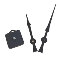 new 10 sets diy quartz clock movement spindle mechanism repair parts tool set arrow black hands